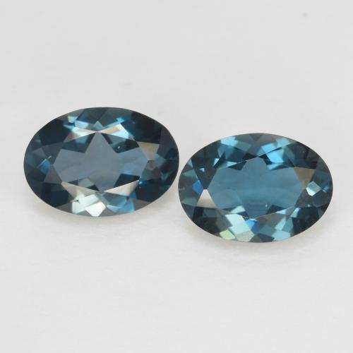 Deep Navy Blue Topaz Gem - 0.9ct Oval Facet (ID: 598470)