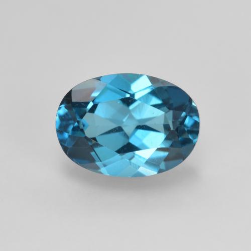 London Blau Topas Edelstein - 1.1ct Oval facettiert (ID: 599280)