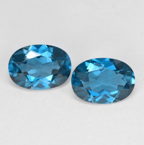 London Blue Topaz Gem - 1ct Oval Facet (ID: 599420)