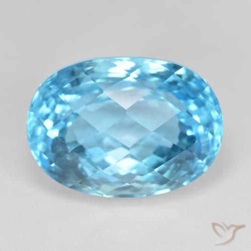 24.17ct Natural Swiss Blue Topaz, Oval, VS