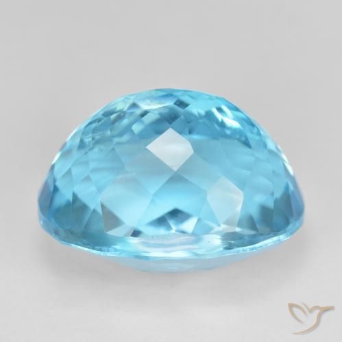 Topaz Gemstone in 18 x 13 mm (calibrated) Size for Sale, Topaz Stone in Swiss Blue Color