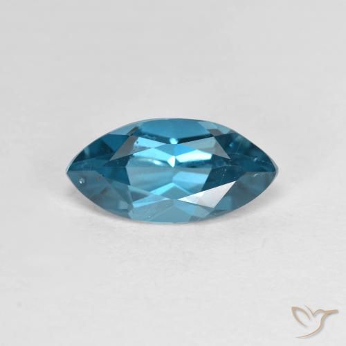 1.35ct Natural London Blue Topaz, Marquise, VS, Photo A