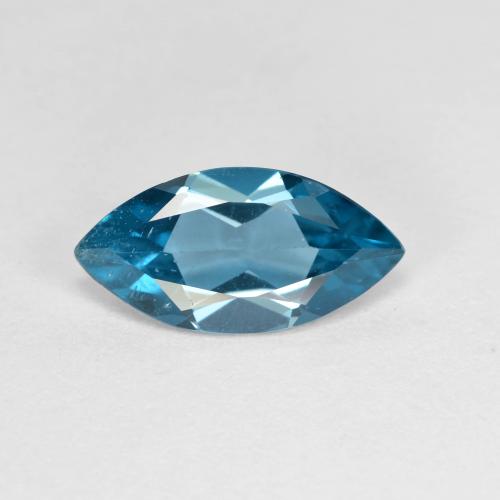 Лондон-Блю Топаз Камень - 1.9ct Фасетная Маркиза (ID: 614192)