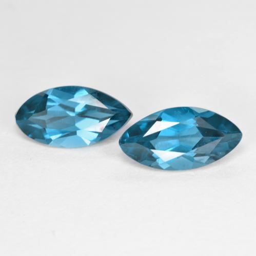 Лондон-Блю Топаз Камень - 1.3ct Фасетная Маркиза (ID: 614786)