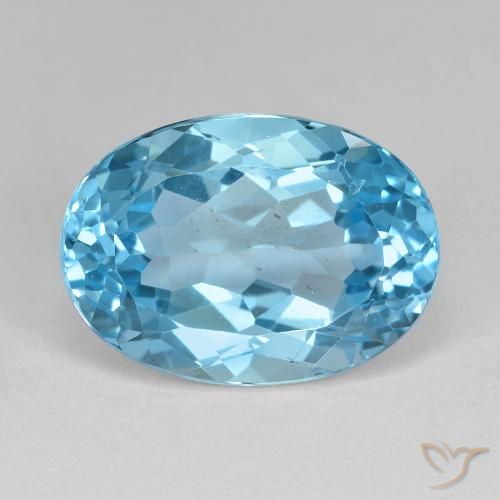 17.1ct Oval Facet Blue Topaz from Brazil, Dimension 18.1 x 13mm, VS Clarity, Natural irradiated gemstone, 1pc Topaz in Baby Blue Color, Mohs Hardness of 8 suitable for daily wear jewelry, Year of the Horse Gemstone, Photo A