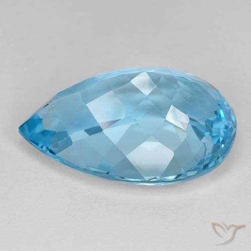 Topaz Gemstone in 23 x 14.8 mm Size for Sale, Topaz Stone in Sky Blue Color