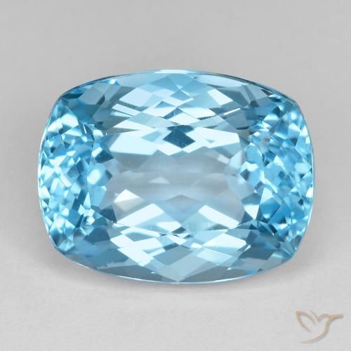 25.71ct Natural Sky Blue Topaz, Cushion, VVS-VS