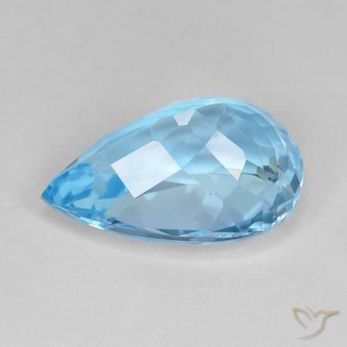 Topaz Gemstone in 17.2 x 11.9 mm Size for Sale, Topaz Stone in Sky Blue Color