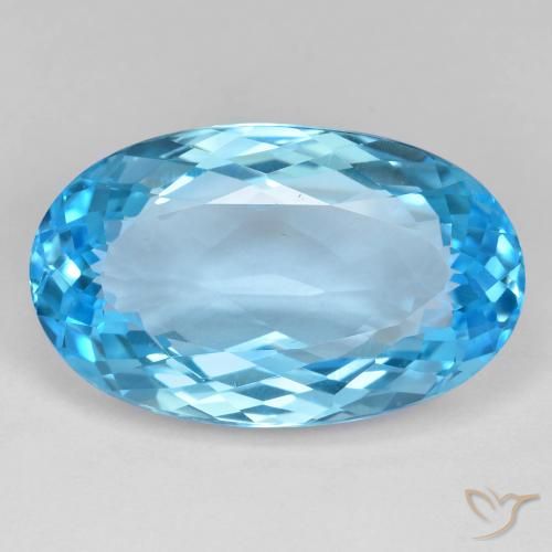 29.65ct Natural Sky Blue Topaz, Oval, VVS-VS