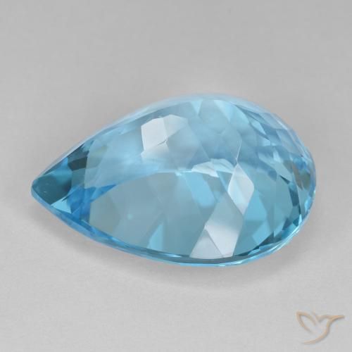 Topaz Gemstone in 20.7 x 15.9 mm Size for Sale, Topaz Stone in Swiss Blue Color