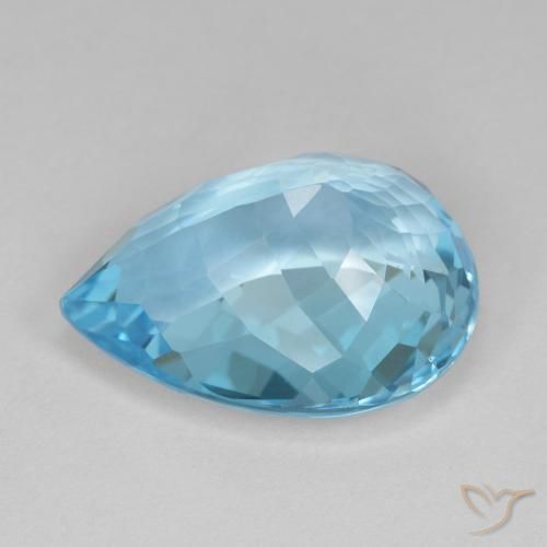 Topaz Gemstone in 17.2 x 13 mm Size for Sale, Topaz Stone in Swiss Blue Color