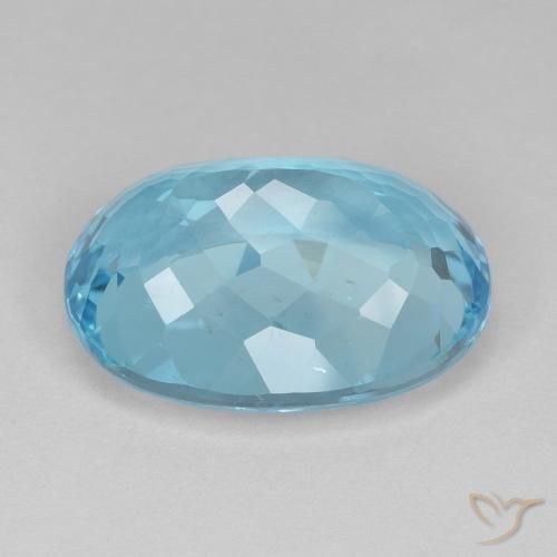 Topaz Gemstone in 18 x 13 mm (calibrated) Size for Sale, Topaz Stone in Swiss Blue Color