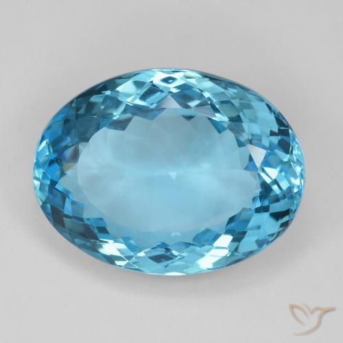 26.21ct Natural Swiss Blue Topaz, Oval, VVS-VS