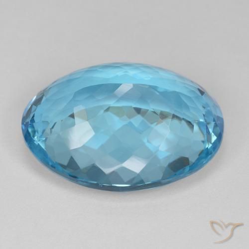 Topaz Gemstone in 21.1 x 16.1 mm Size for Sale, Topaz Stone in Swiss Blue Color