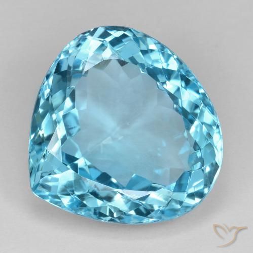 19.02ct Natural Swiss Blue Topaz, Pear Shape, VVS