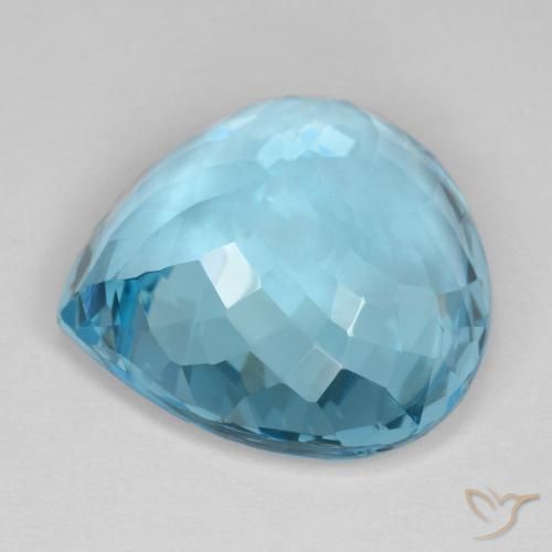 Topaz Gemstone in 17.7 x 17.1 mm Size for Sale, Topaz Stone in Swiss Blue Color