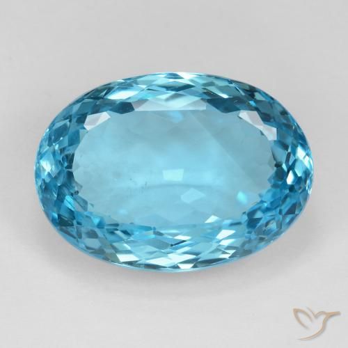 24.69ct Natural Swiss Blue Topaz, Oval, VS