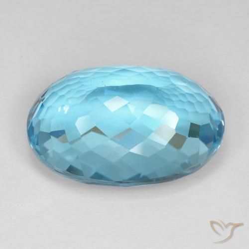 Topaz Gemstone in 20 x 15 mm (calibrated) Size for Sale, Topaz Stone in Swiss Blue Color