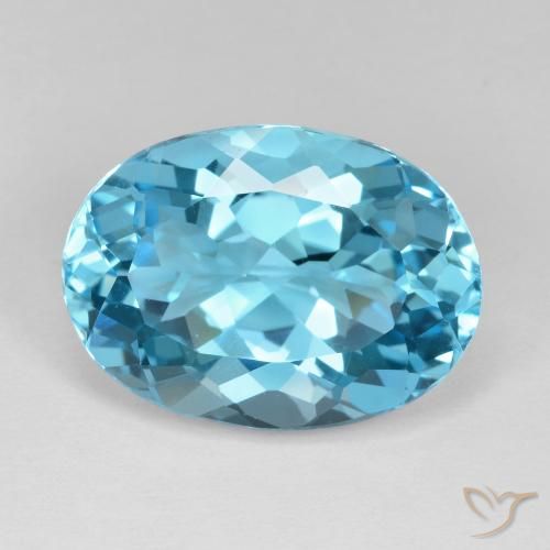 18.38ct Natural Swiss Blue Topaz, Oval, VVS
