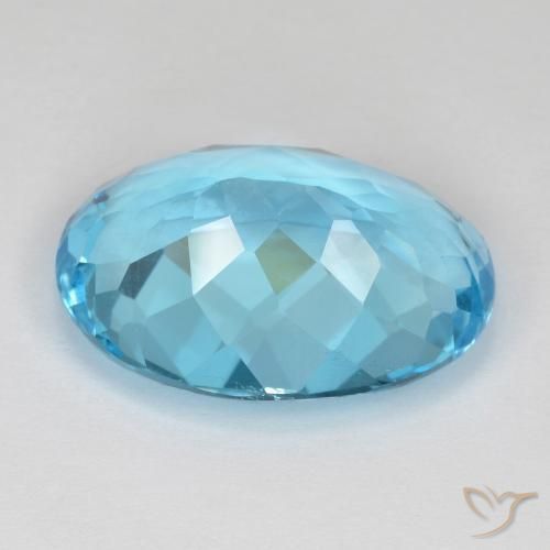 Topaz Gemstone in 19.5 x 14.2 mm Size for Sale, Topaz Stone in Swiss Blue Color