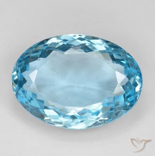 27.65ct Natural Swiss Blue Topaz, Oval, VVS