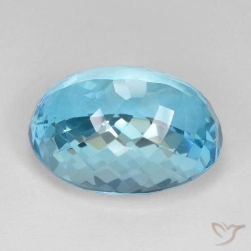 Topaz Gemstone in 20 x 15 mm (calibrated) Size for Sale, Topaz Stone in Swiss Blue Color
