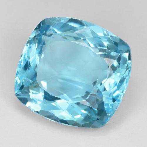 25.44 ct Blue Topaz Stone, Natural Topaz in Cushion-Cut Shape for Sale
