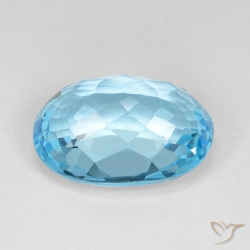 Topaz Gemstone in 16 x 12 mm (calibrated) Size for Sale, Topaz Stone in Swiss Blue Color
