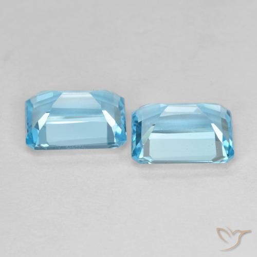 Topaz Gemstones in 8 x 6 mm (calibrated) Size for Sale, Topaz Stones in Swiss Blue Color
