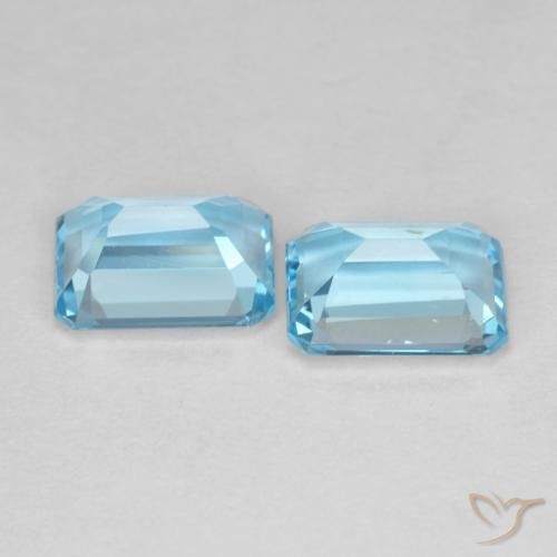 Topaz Gemstones in 8 x 6 mm (calibrated) Size for Sale, Topaz Stones in Swiss Blue Color