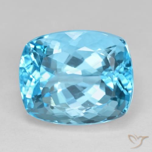 26.76ct Natural Swiss Blue Topaz, Cushion, VVS