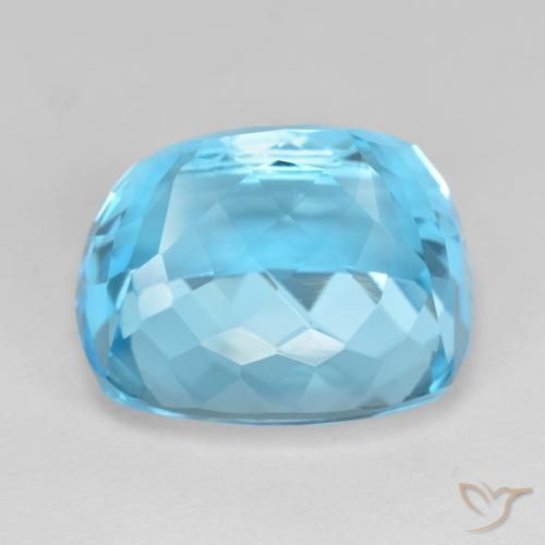 Best Swiss Blue Topaz for a Cushion Cut Ring | Large Size, AAA Color