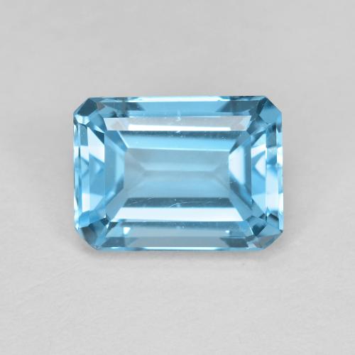 Topacio Azul Corte octagonal de 2.06 ct de Brasil, dimensión 8,2 x 6,1mm, piedra preciosa natural Irradiado, claridad vvs, Topacio de 1 pieza en color Azul oscuro, dureza Mohs de 8 Adecuado para joyas de uso diario, Piedra dorada, Photo A