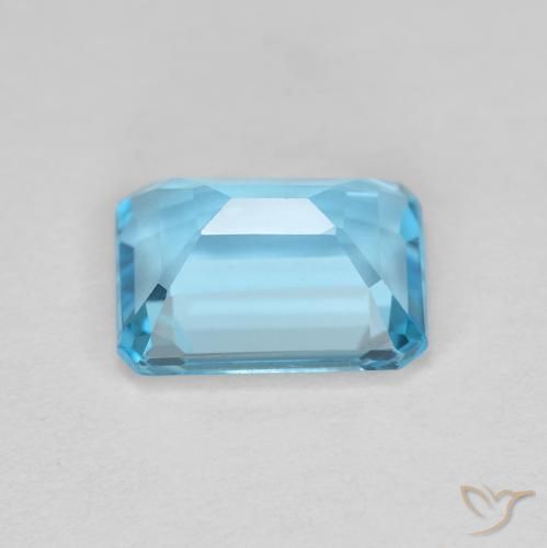 Topaz Gemstone in 8 x 6 mm (calibrated) Size for Sale, Topaz Stone in Swiss Blue Color