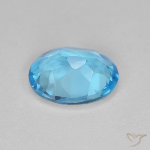 Topaz Gemstone in 9 x 7 mm (calibrated) Size for Sale, Topaz Stone in Swiss Blue Color