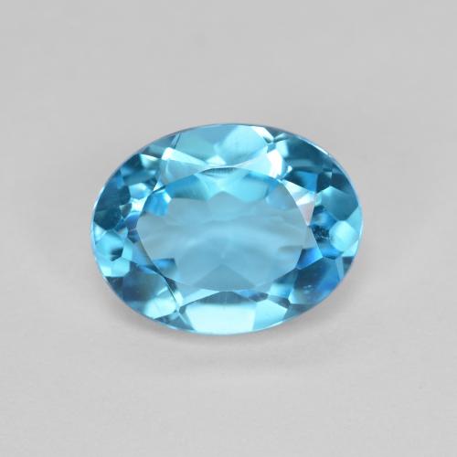Topaze Bleu oval facet 2,11 ct du Brésil, dimension 9 x 7mm, pierre gemme naturelle Irradié, pureté vvs-vs, 1 pièce Topaze de couleur Bleu bébé, dureté Mohs de 8 convient aux bijoux de tous les jours, pierre de sagesse, Pierre de naissance de novembre, Photo A