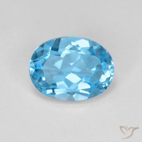 2.08ct Natural Swiss Blue Topaz, Oval, VS