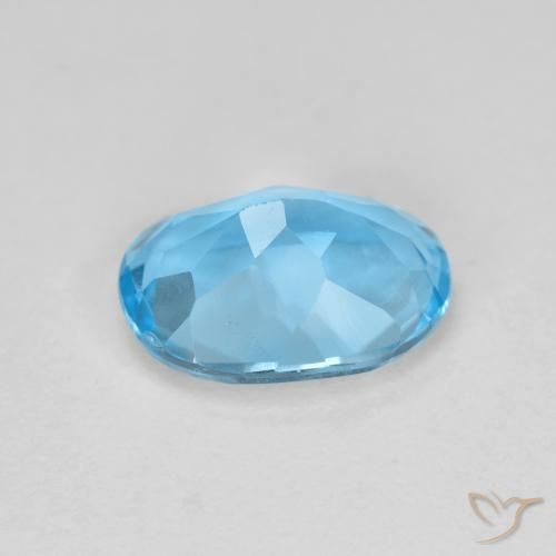 Topaz Gemstone in 9 x 7 mm (calibrated) Size for Sale, Topaz Stone in Swiss Blue Color