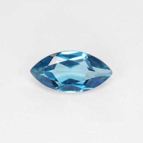 Topaze Océan profond Marquise 1,23 ct du Brésil, Dimension 9,7 x 5mm, Pierre gemme naturelle Irradié, pureté vvs-vs, 1 pièce de topaze marquise facet, dureté de Mohs de 8 convient aux bijoux de tous les jours, pierre de sagesse, Année de la pierre précieuse du cheval, Photo A