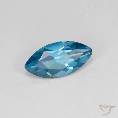 1.17 ct Blue Topaz Stone, Natural Topaz in Marquise Facet Shape for Sale