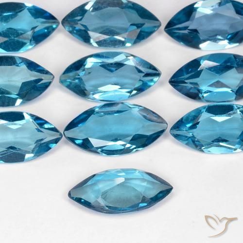 Topaz Gemstone in 9.8 x 4.8 mm Size for Sale, Topaz Stone in London Blue Color