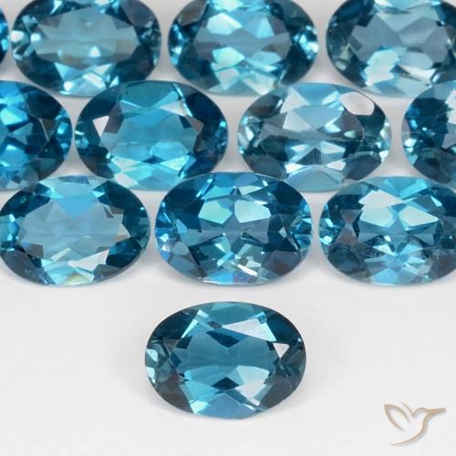 0.92ct Natural London Blue Topaz, Oval, VS