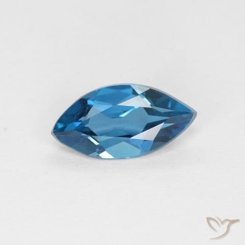 0.89ct Natural London Blue Topaz, Marquise, VVS-VS, Photo A
