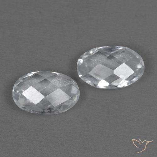 0.99ctw Natural White Topaz, Oval, VVS