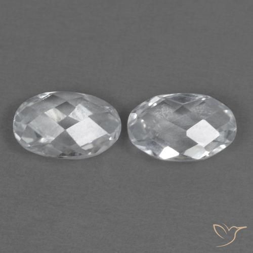 Topaz Gemstones in 6.2 x 4.2 mm Size for Sale, Topaz Stones in White Color