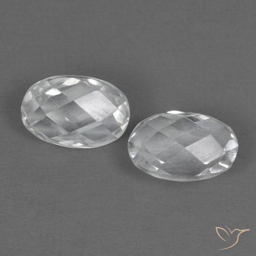 1.42 ct White Topaz, 6.2 x 4.2 mm Oval Checkerboard From Brazil, Photo A