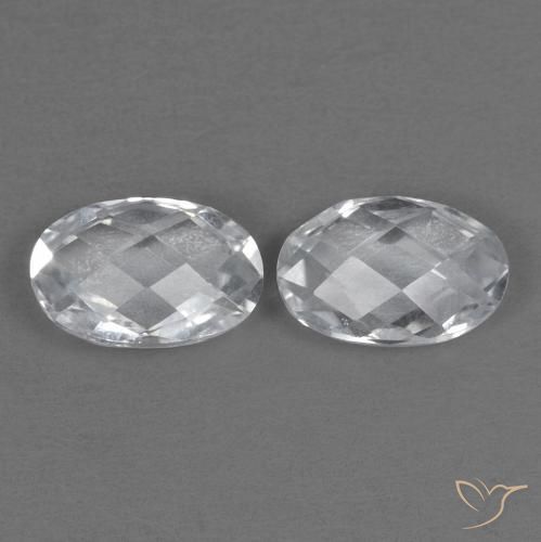 Topaz Gemstones in 6.3 x 4.2 mm Size for Sale, Topaz Stones in White Color