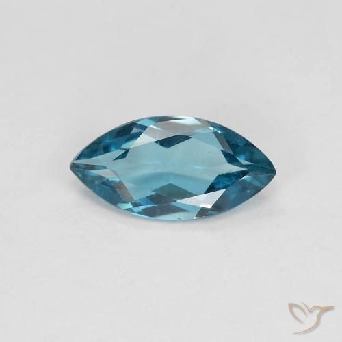 0.93 ct Blue Topaz Gemstone, Topaz Gem in Marquise Facet Shape for Sale.