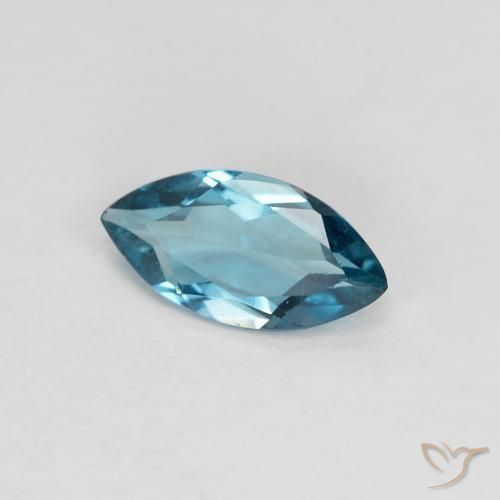 0.93 ct Blue Topaz Stone, Natural Topaz in Marquise Facet Shape for Sale