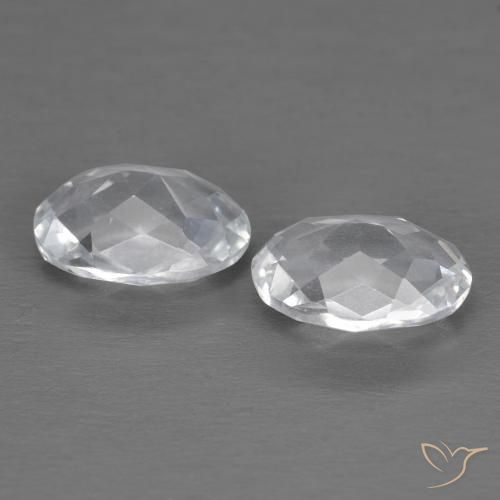 Topaz Gemstones in 8 x 6 mm (calibrated) Size for Sale, Topaz Stones in White Color